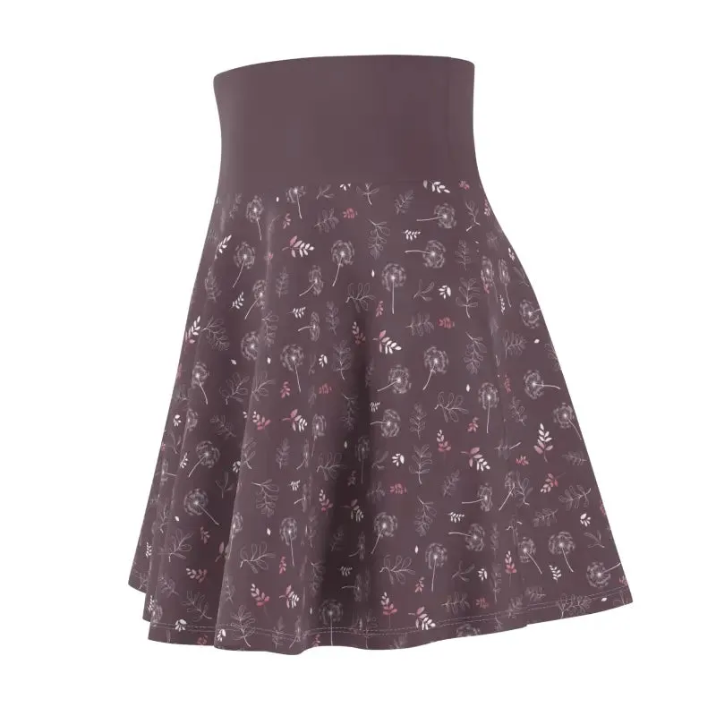 Chic Dandelions Skater Skirt for Effortless Style