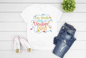 Christmas Lights Adult Tee