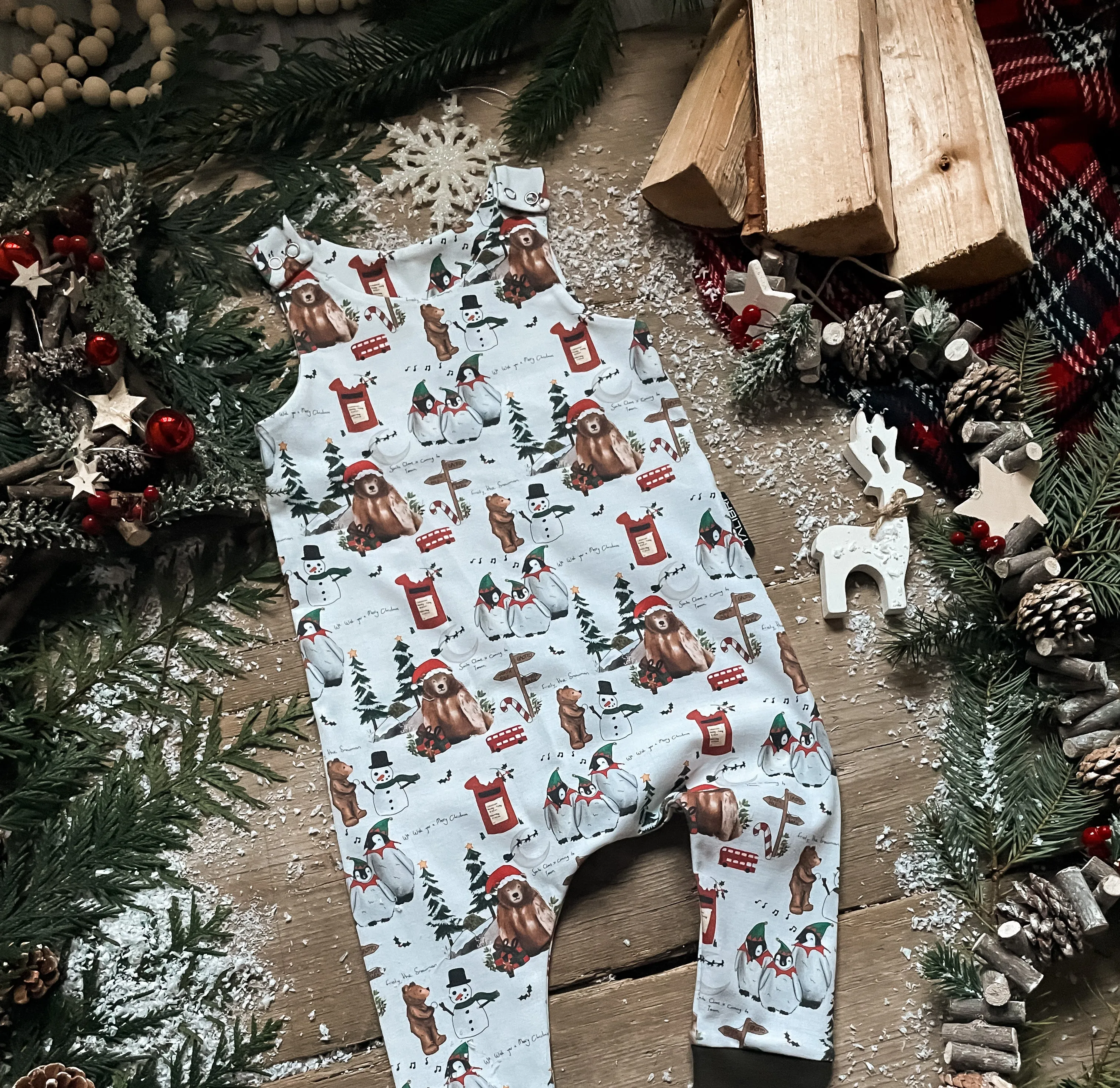 Christmas Penguin Romper