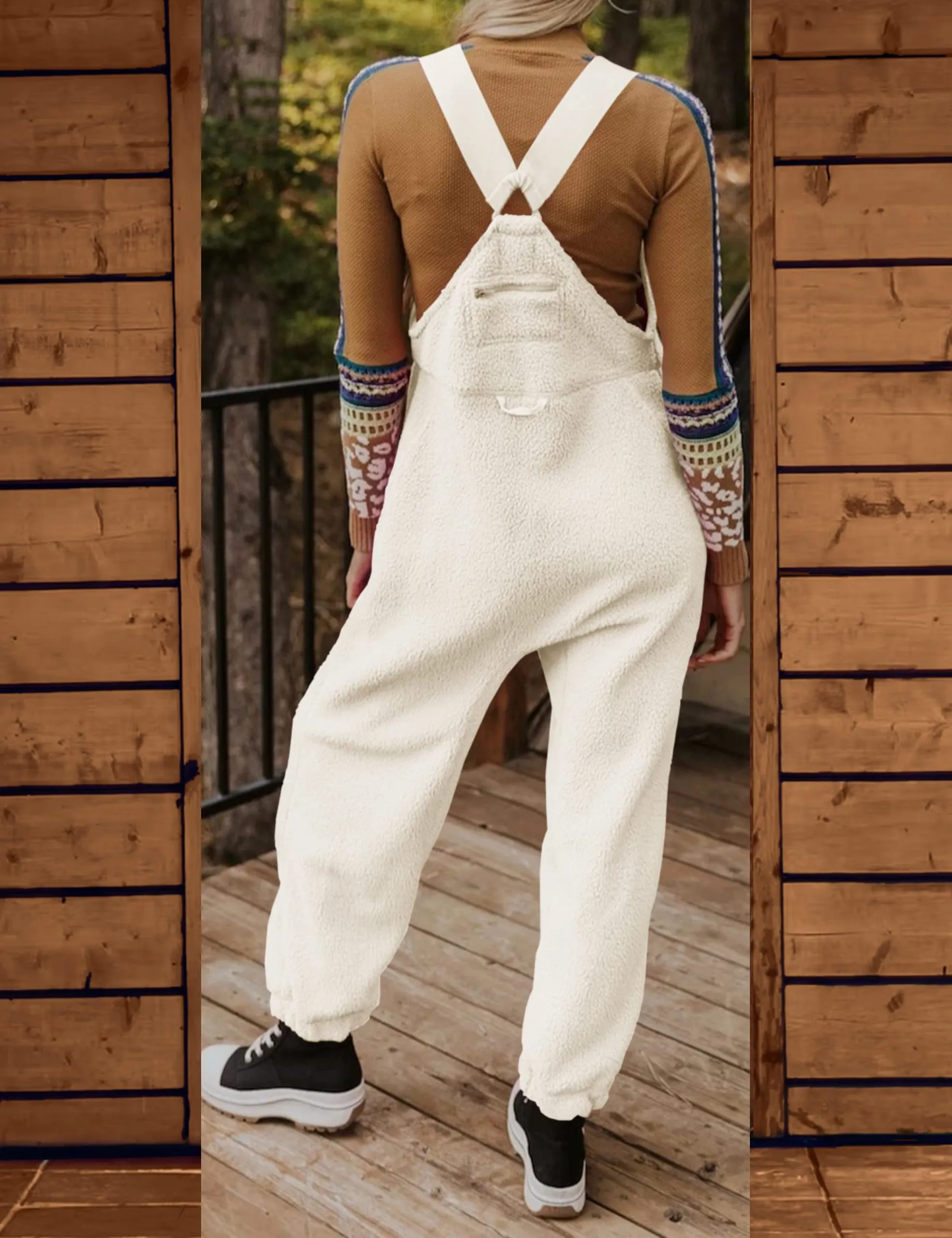 Christmas Sale 50% OFF - 2024 New Women's Fleece Warm Overalls Loose Casual Jumpsuits (Buy 2 Free Shipping)