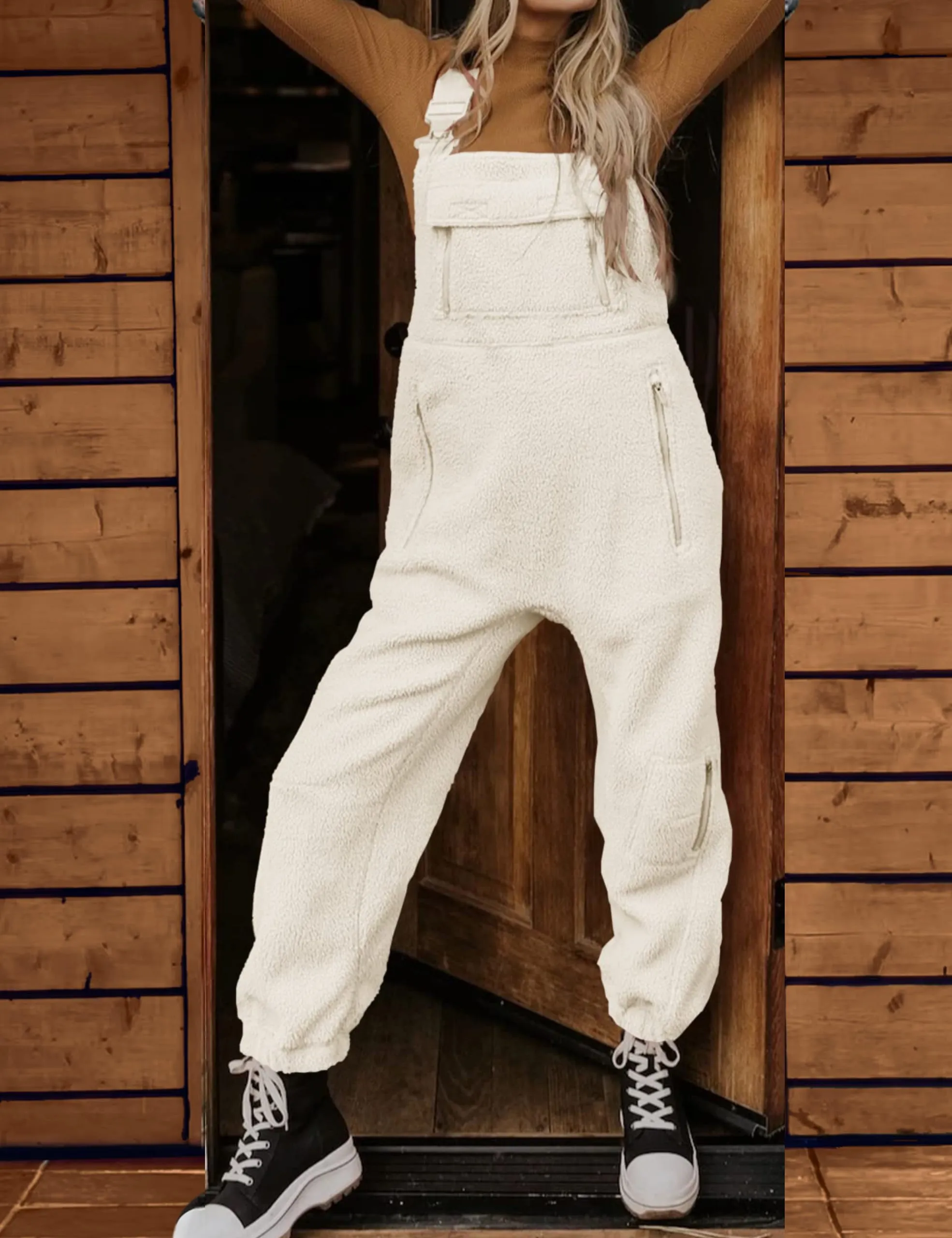 Christmas Sale 50% OFF - 2024 New Women's Fleece Warm Overalls Loose Casual Jumpsuits (Buy 2 Free Shipping)