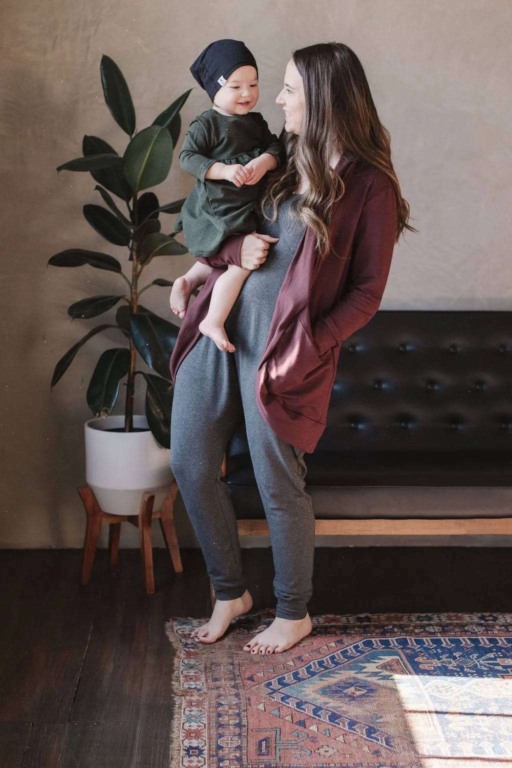 Coal Bamboo Tank Romper