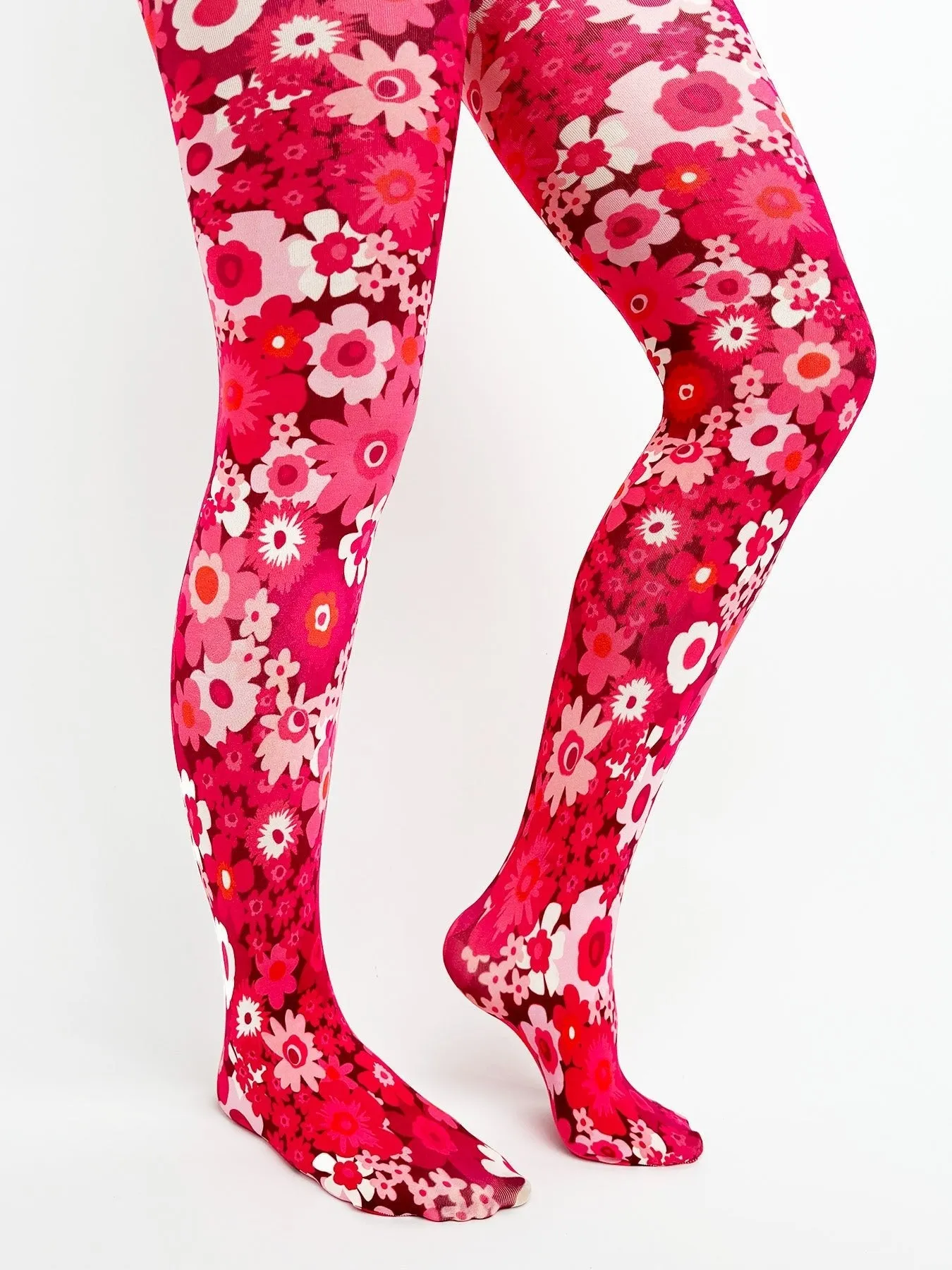 COCO tights Flower Power Burgundy