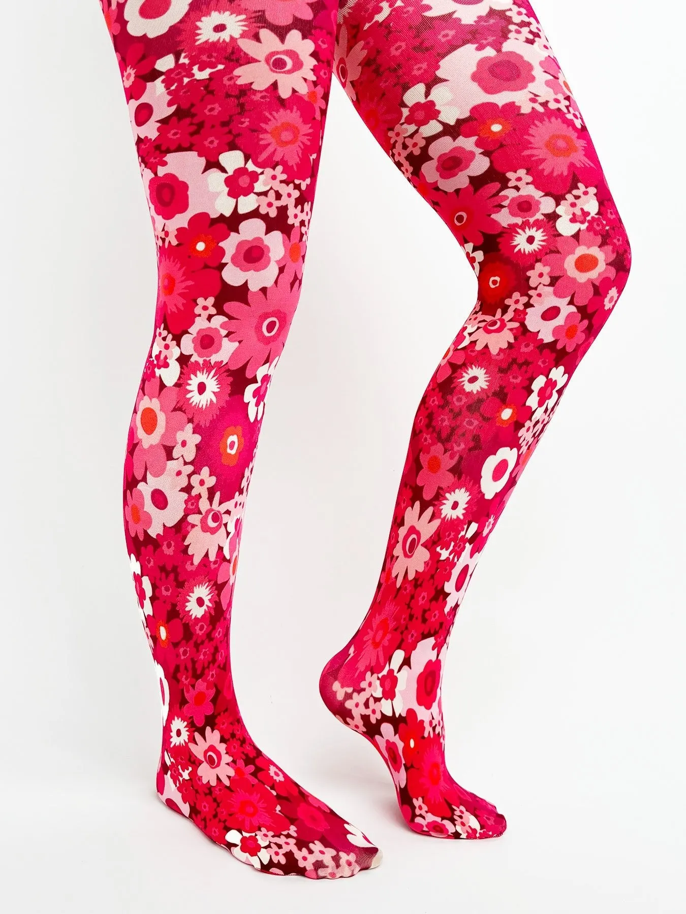 COCO tights Flower Power Burgundy