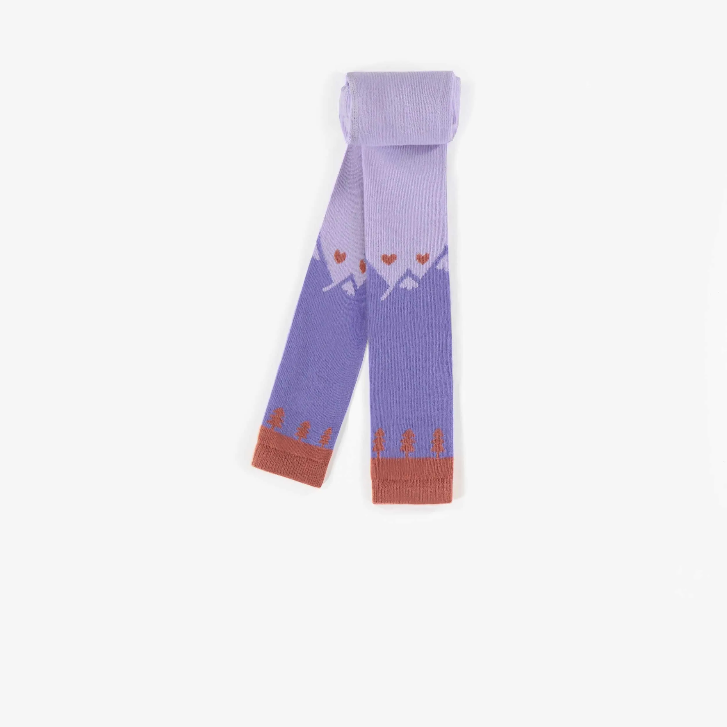 Collants sans pieds jolies montagnes, bébé || Footless tights pretty mountains, baby