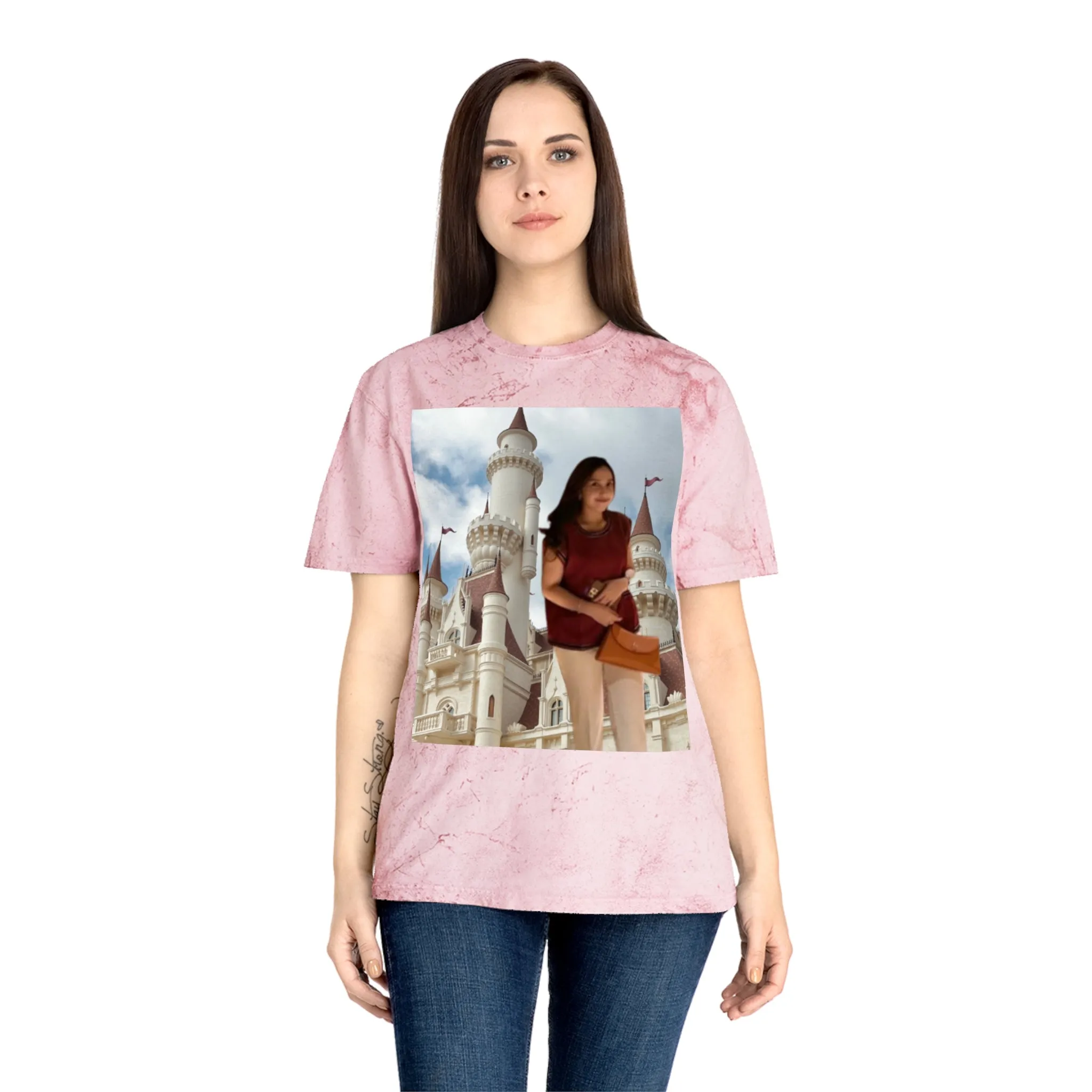 Color Blast Unisex T-Shirt with Alda Dreamy Castle Design