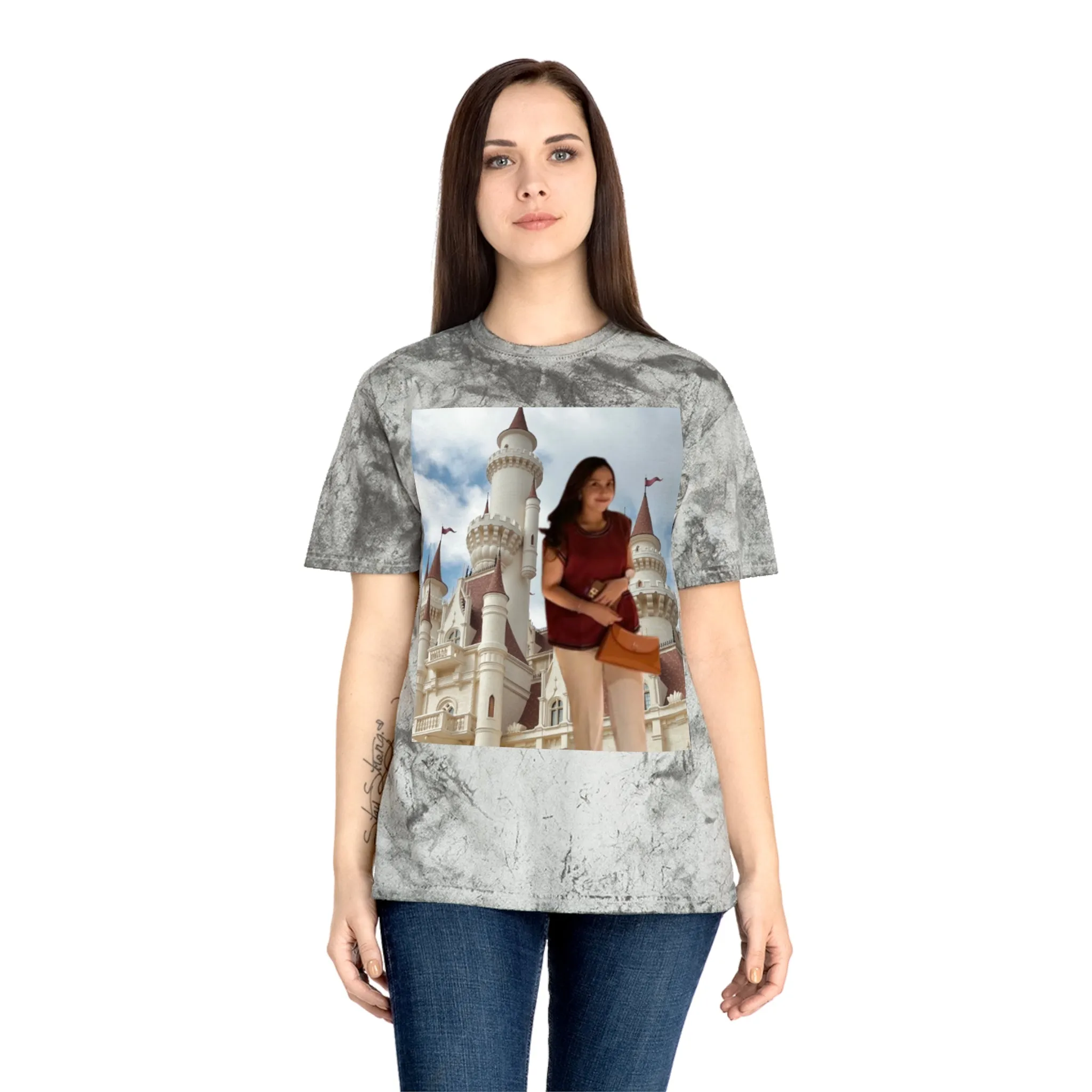 Color Blast Unisex T-Shirt with Alda Dreamy Castle Design