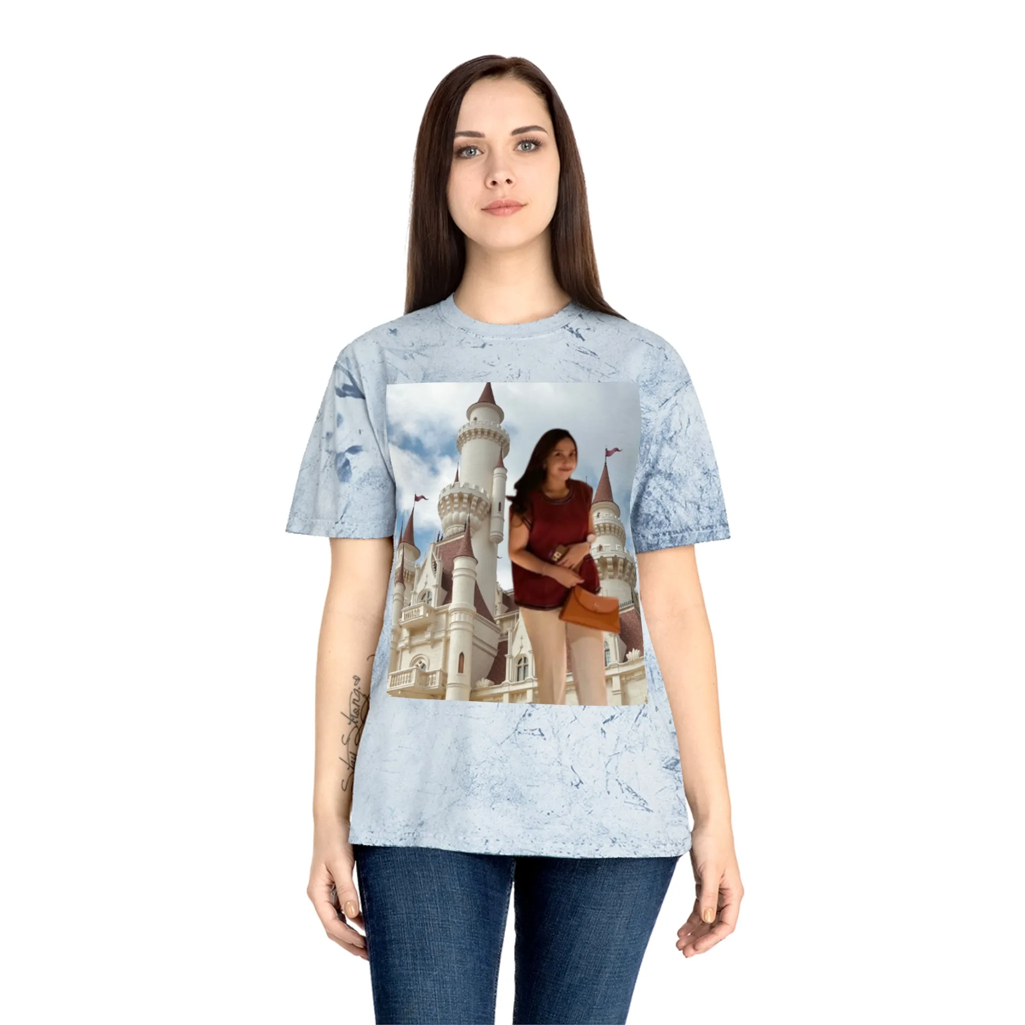 Color Blast Unisex T-Shirt with Alda Dreamy Castle Design