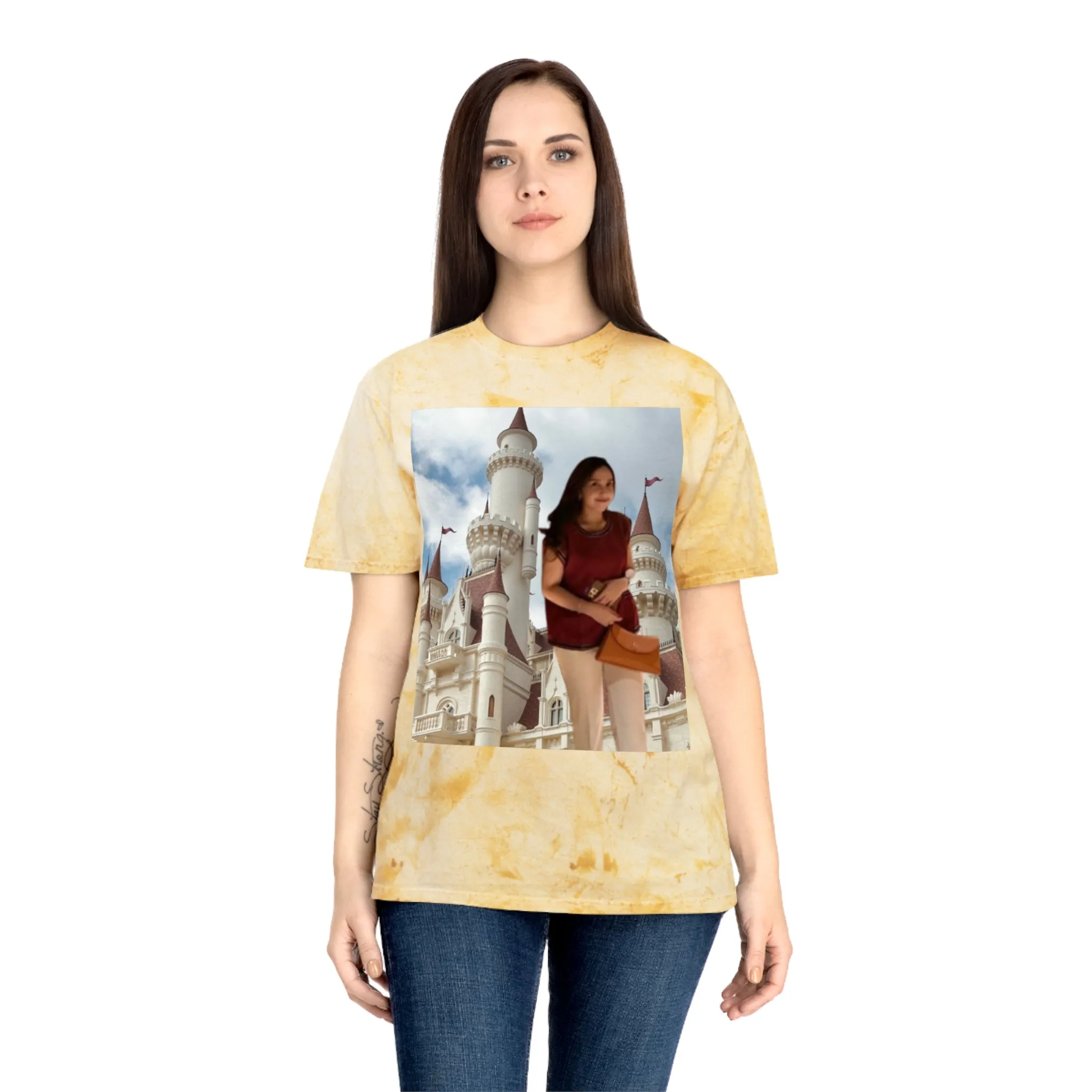 Color Blast Unisex T-Shirt with Alda Dreamy Castle Design