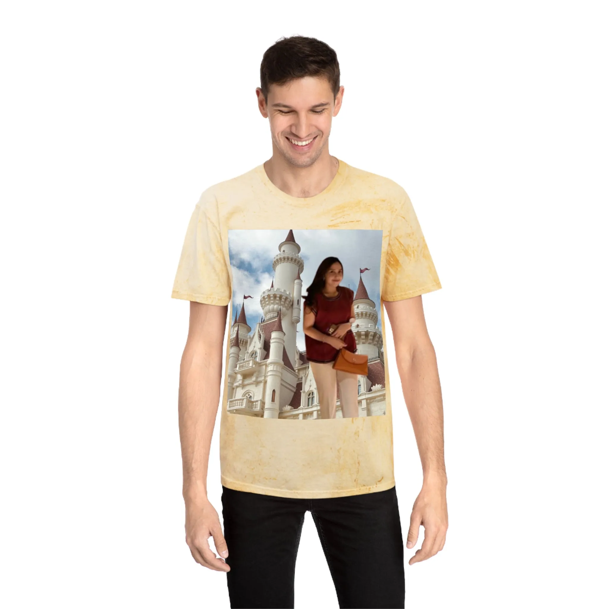 Color Blast Unisex T-Shirt with Alda Dreamy Castle Design