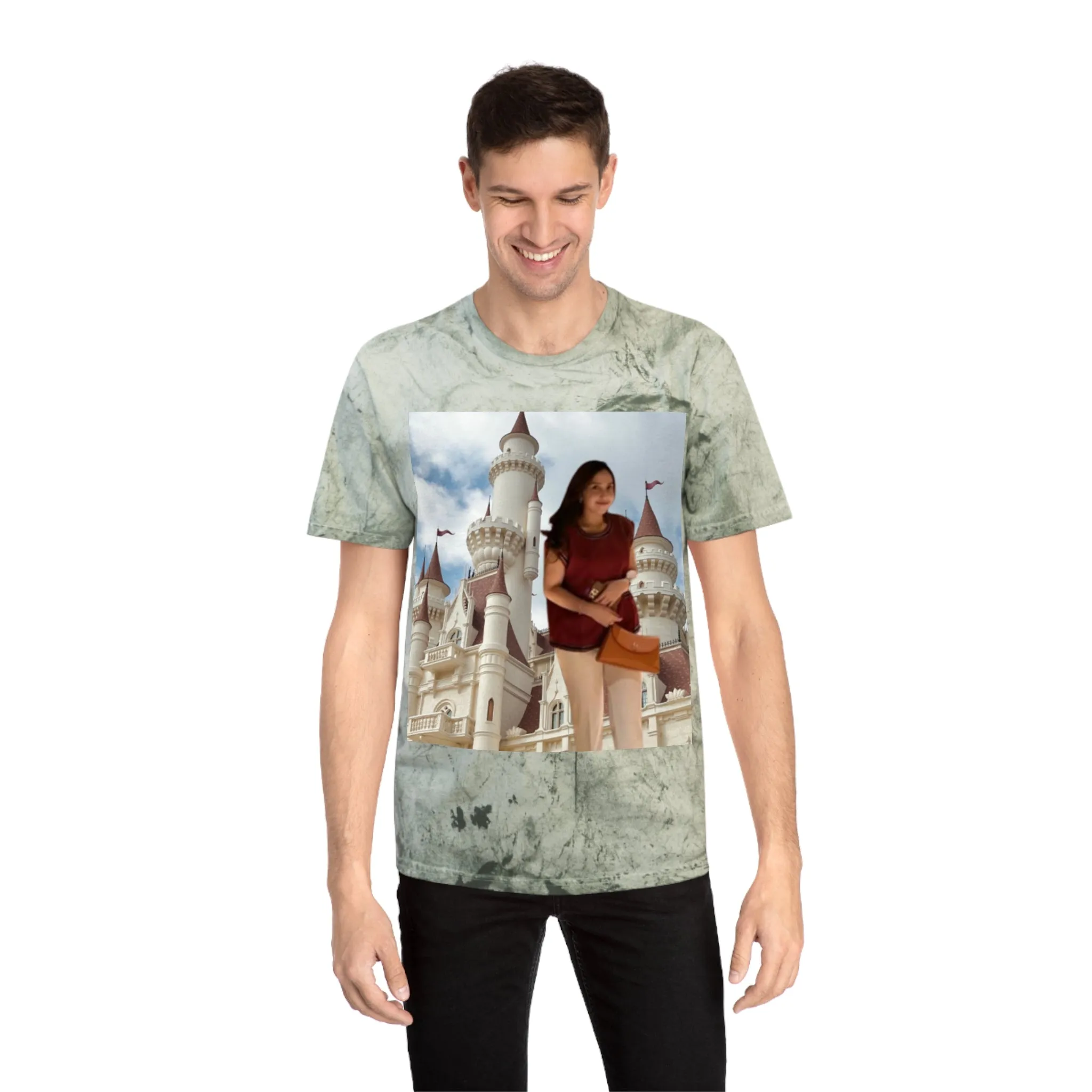 Color Blast Unisex T-Shirt with Alda Dreamy Castle Design