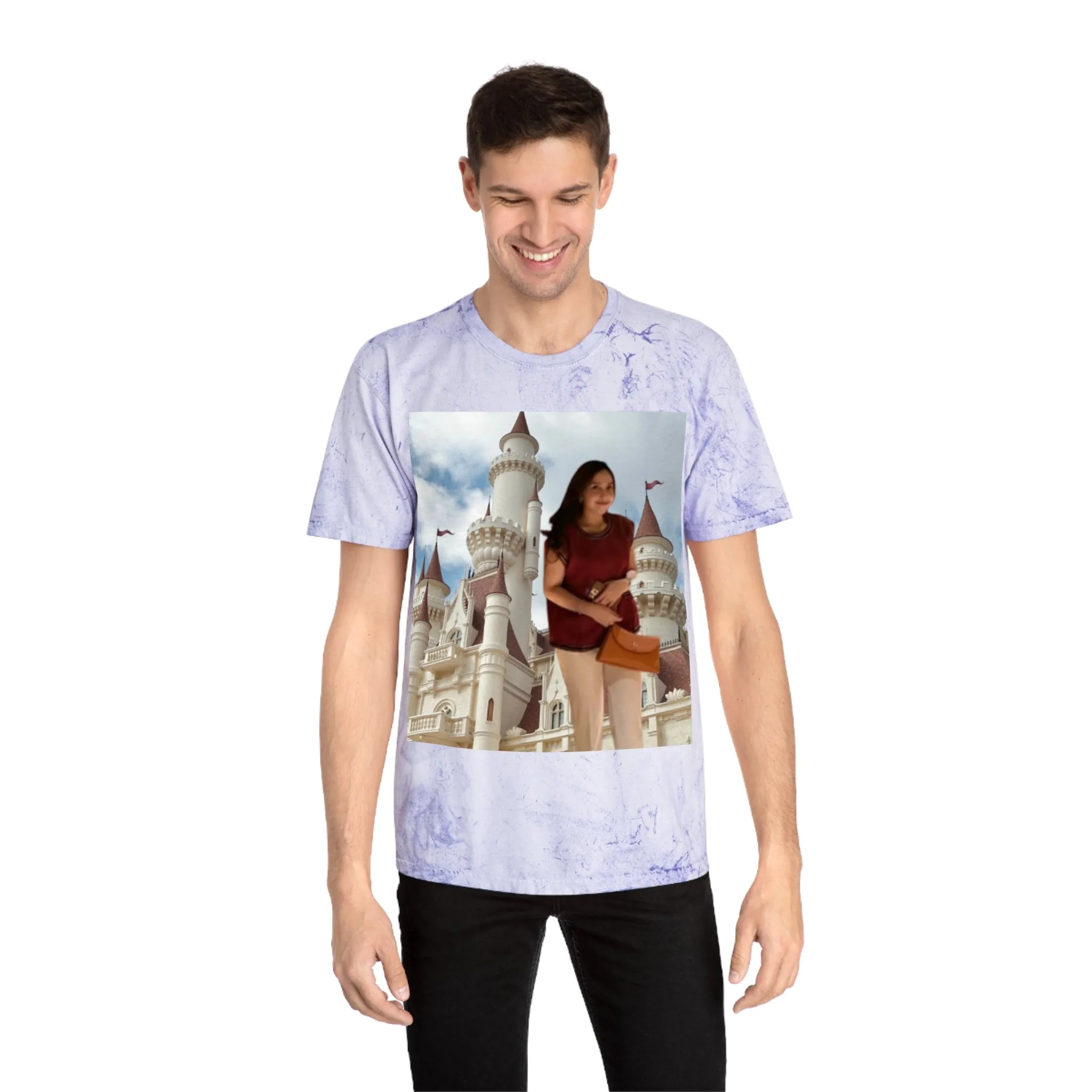 Color Blast Unisex T-Shirt with Alda Dreamy Castle Design