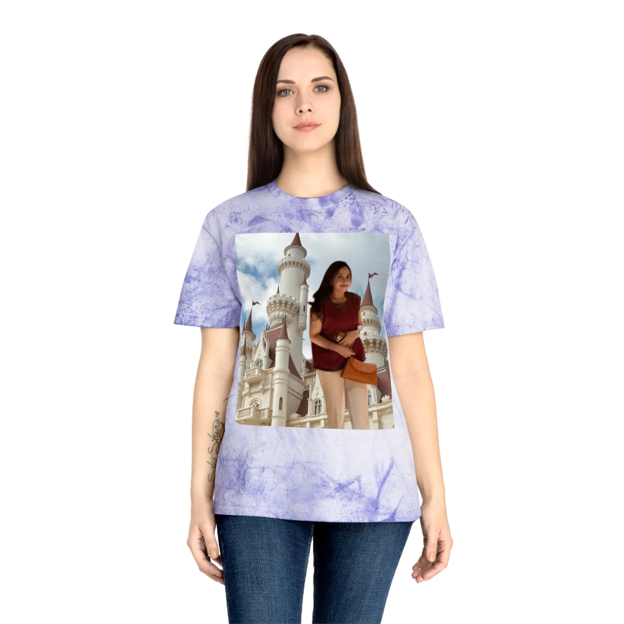 Color Blast Unisex T-Shirt with Alda Dreamy Castle Design