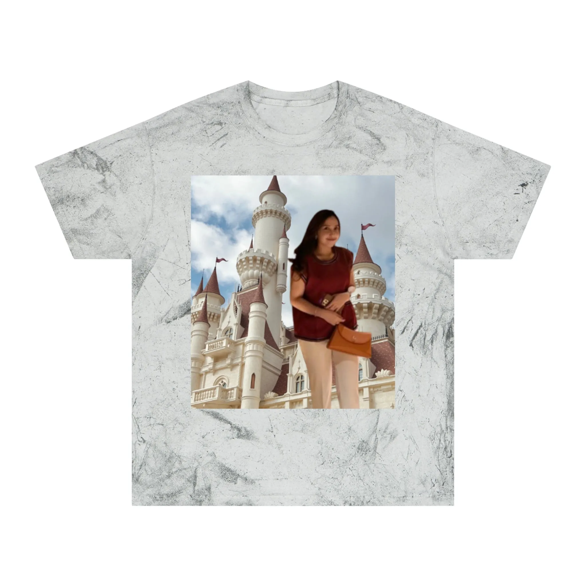 Color Blast Unisex T-Shirt with Alda Dreamy Castle Design