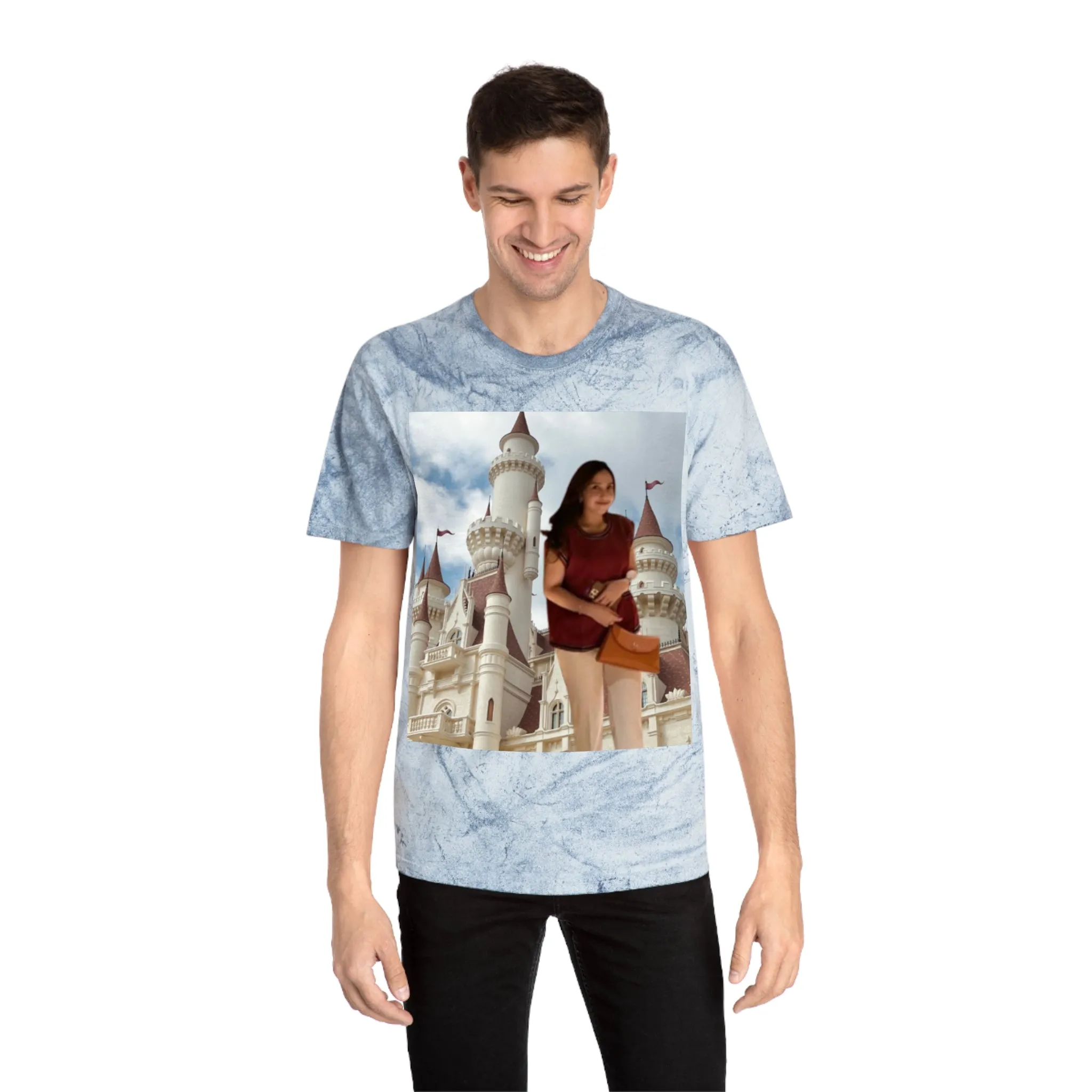 Color Blast Unisex T-Shirt with Alda Dreamy Castle Design