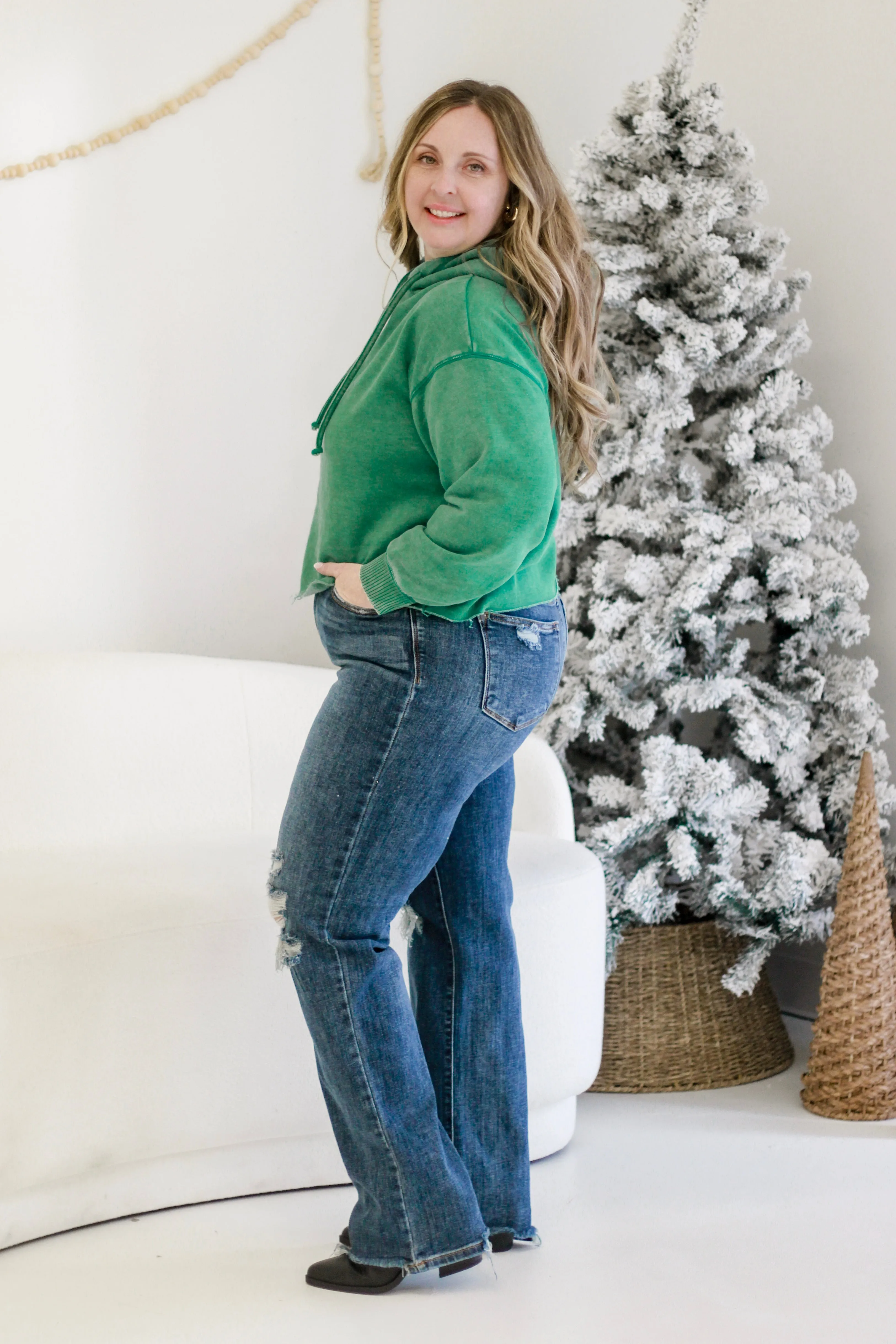 Color Me Christmas Cropped Hoodie