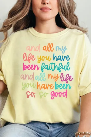 Colorful Always Faithful Comfort Colors Adult Ring-Spun Cotton Tee