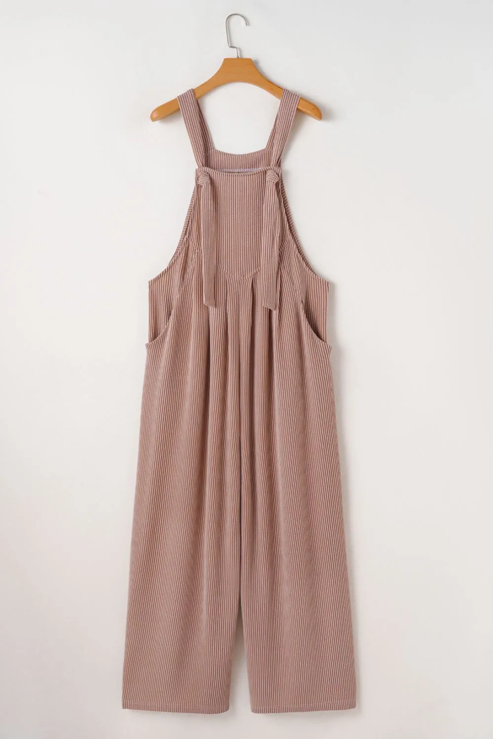 Corded Adjustable Straps Wide Leg Loose Overalls