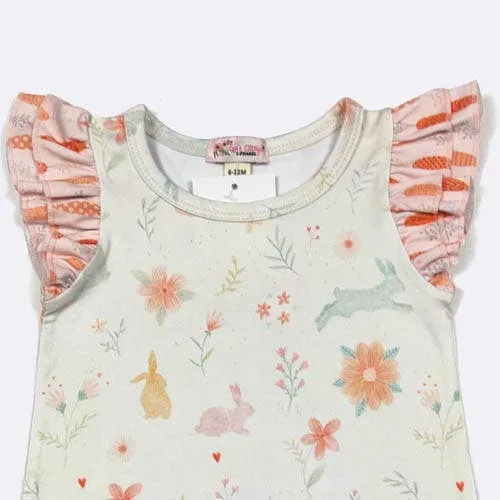 Cottontail Carrot Baby Romper Easter