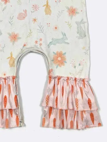 Cottontail Carrot Baby Romper Easter