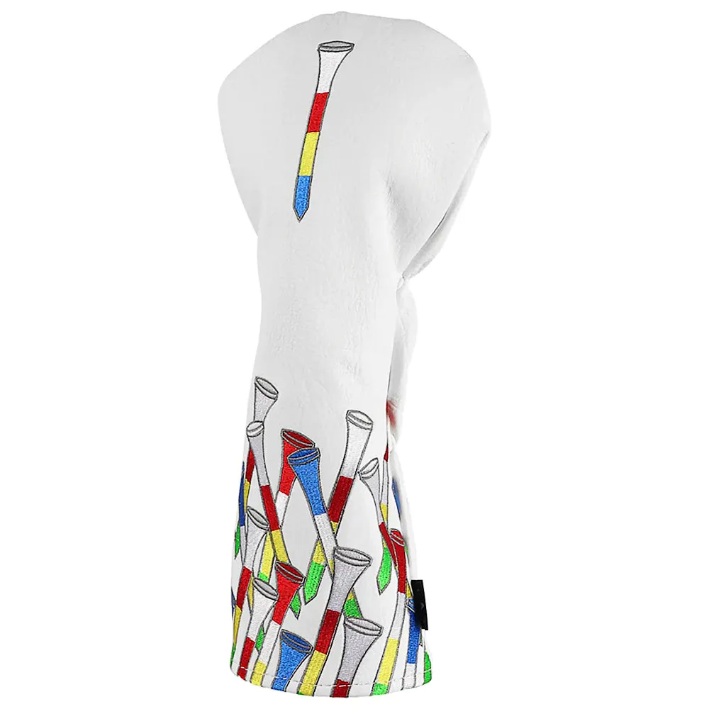 CRAFTSMAN COLORFUL GOLF TEES GOLF HEADCOVERS - WHITE