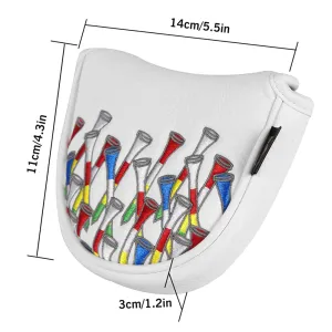 CRAFTSMAN COLORFUL GOLF TEES GOLF PUTTER HEADCOVERS - WHITE