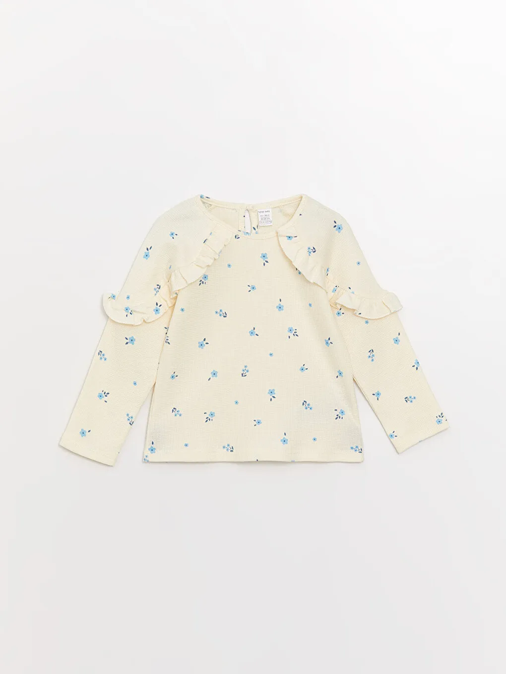 Crew Neck Long Sleeve Patterned Baby Girl Blouse and Tights Set of 2
