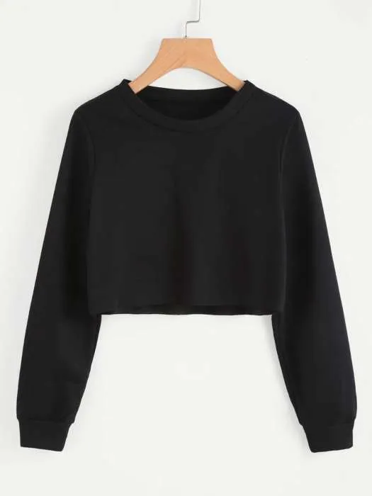 Cropped Sweatshirt Black