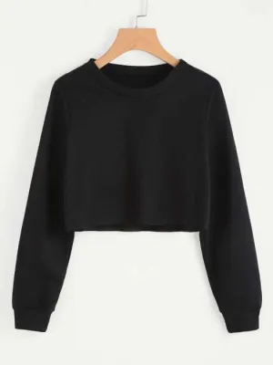 Cropped Sweatshirt Black