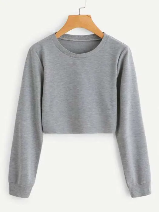 Cropped Sweatshirt Grey