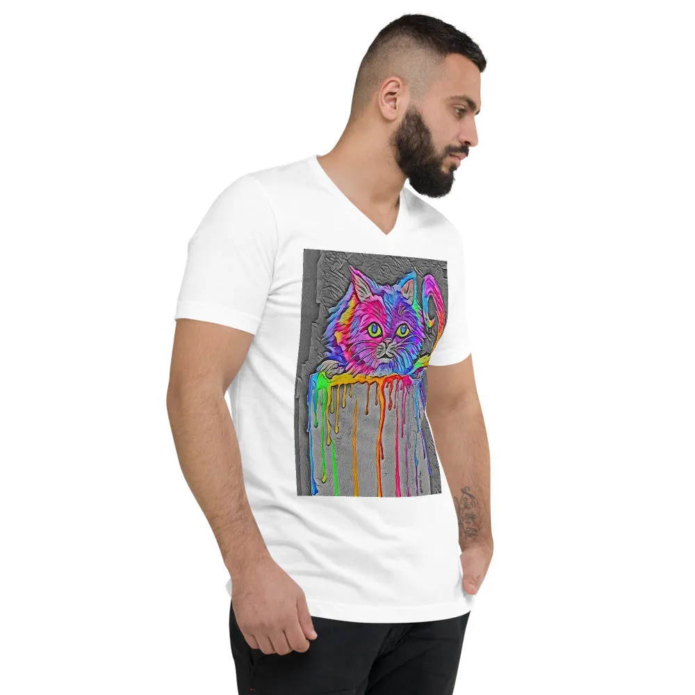 Curioso in Technicolor V-Neck Tee