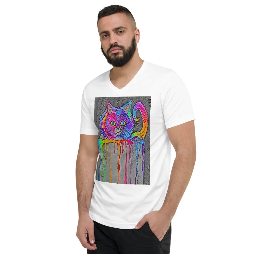 Curioso in Technicolor V-Neck Tee