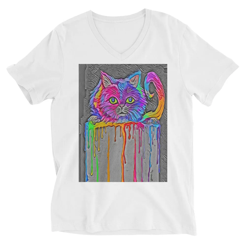 Curioso in Technicolor V-Neck Tee