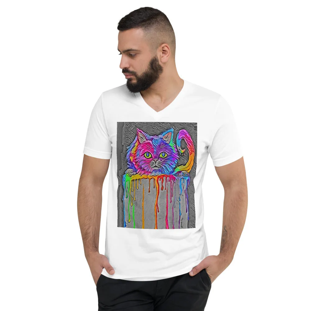 Curioso in Technicolor V-Neck Tee