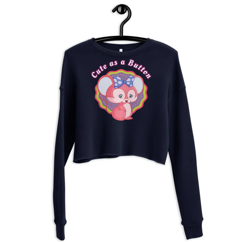 Cute as a Button Crop Sweatshirt
