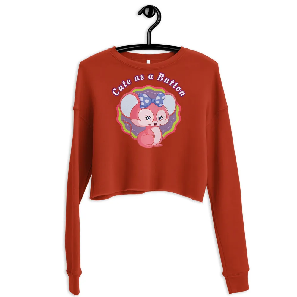 Cute as a Button Crop Sweatshirt