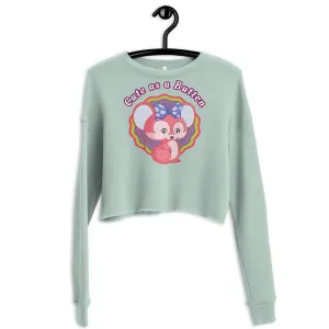 Cute as a Button Crop Sweatshirt