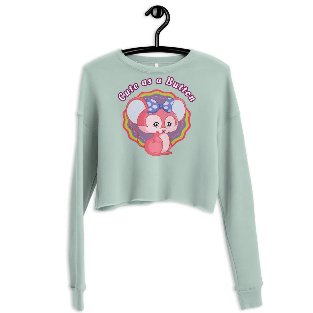 Cute as a Button Crop Sweatshirt