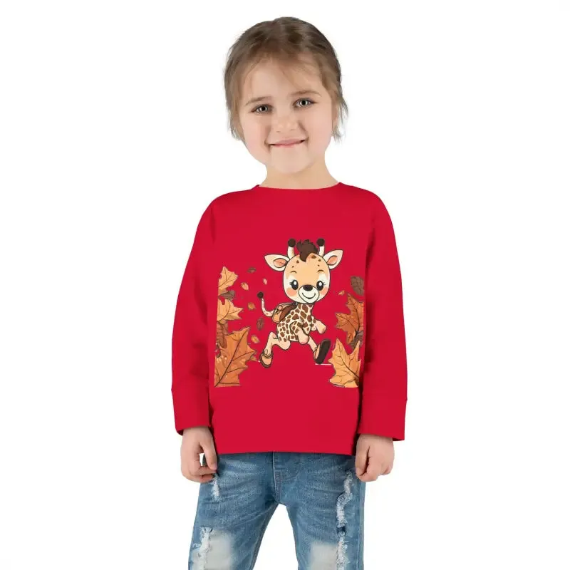 Cute Giraffe Toddler Long Sleeve Tee Fun for Little Ones