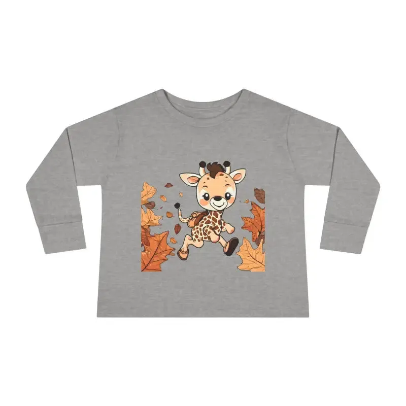 Cute Giraffe Toddler Long Sleeve Tee Fun for Little Ones