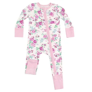 Cute Little Roses Zipper Romper