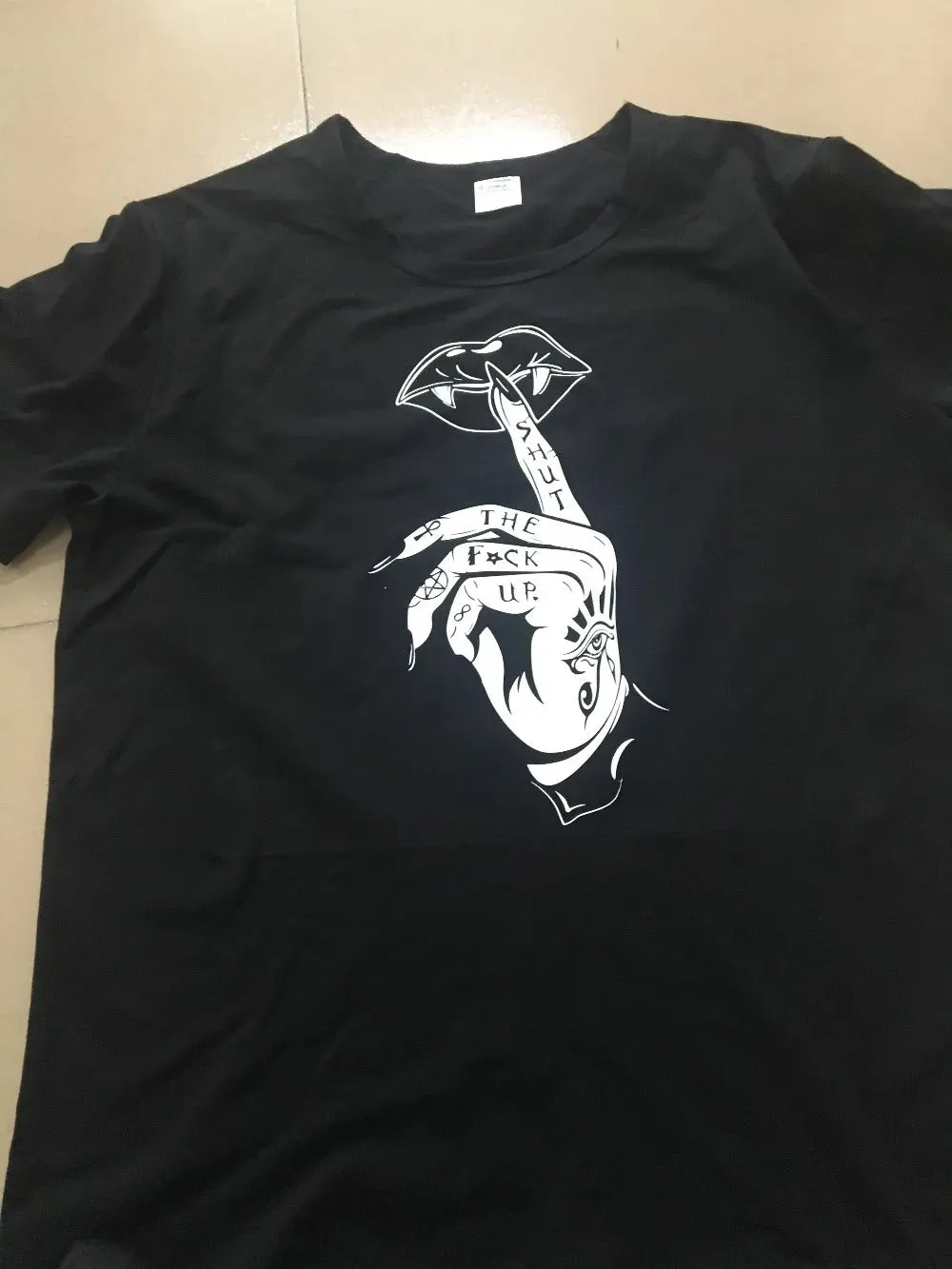 Cute Women's T-shirt - Gothic, Punk, with Short Sleeves