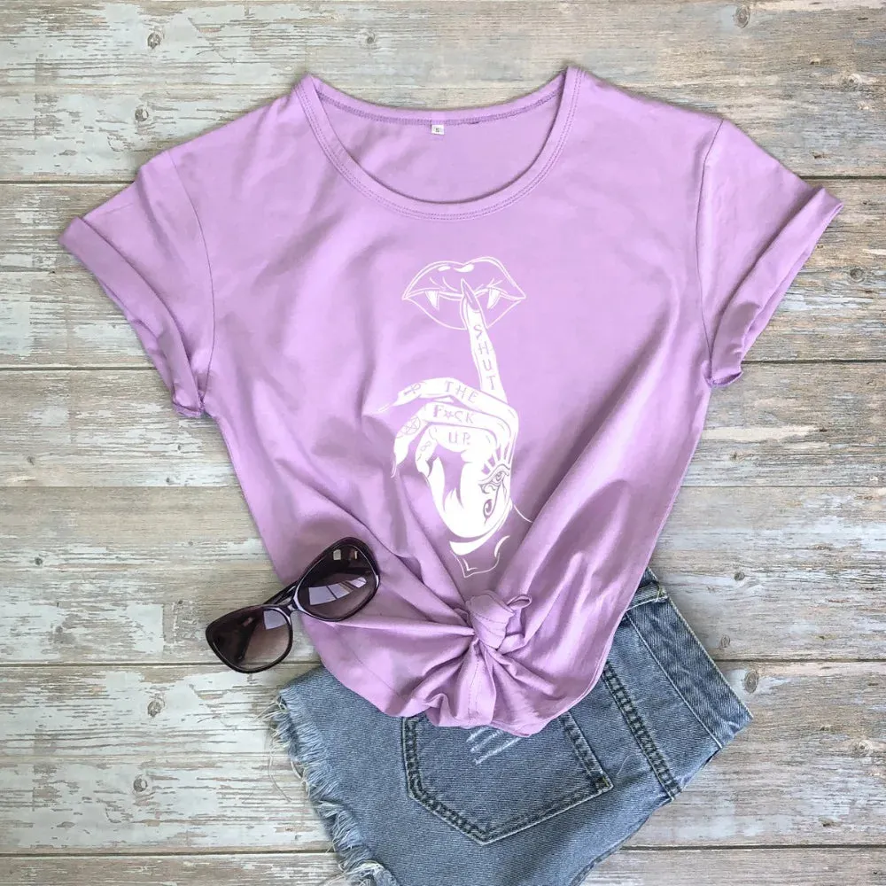 Cute Women's T-shirt - Gothic, Punk, with Short Sleeves