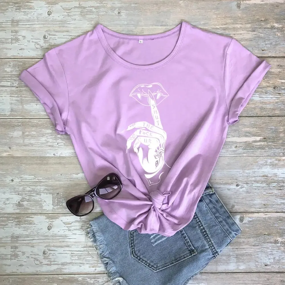 Cute Women's T-shirt - Gothic, Punk, with Short Sleeves