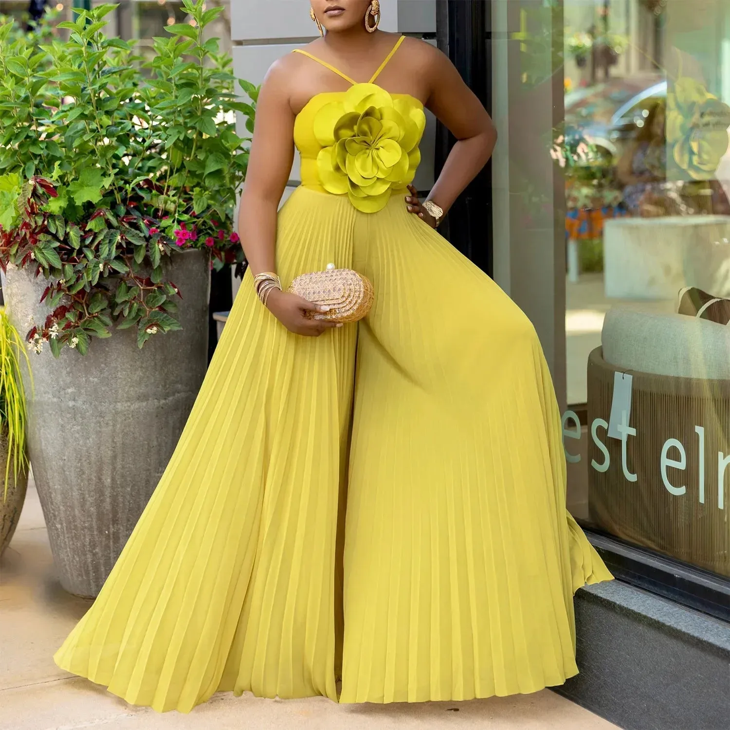 Dashiki African Women Jumpsuits For Summer Spring Sleeveless Loose Fashion Streetwear Overalls Wide Leg Pants Trousers 2025