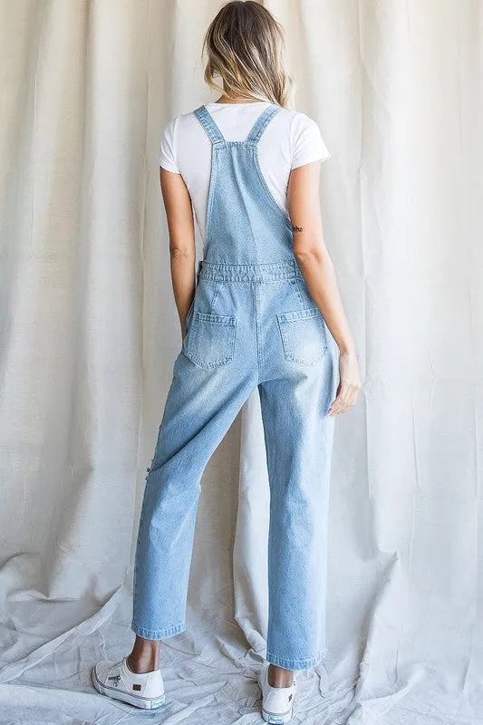 Denim Loose Fit Overalls