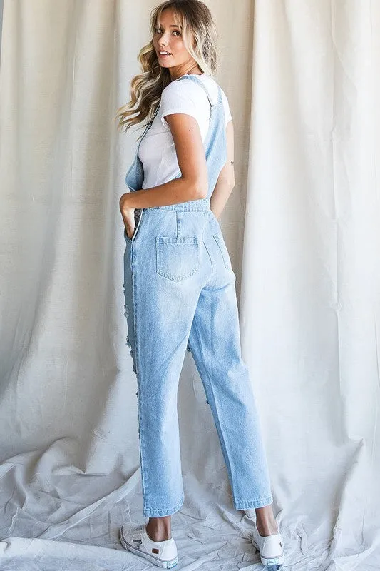 Denim Loose Fit Overalls