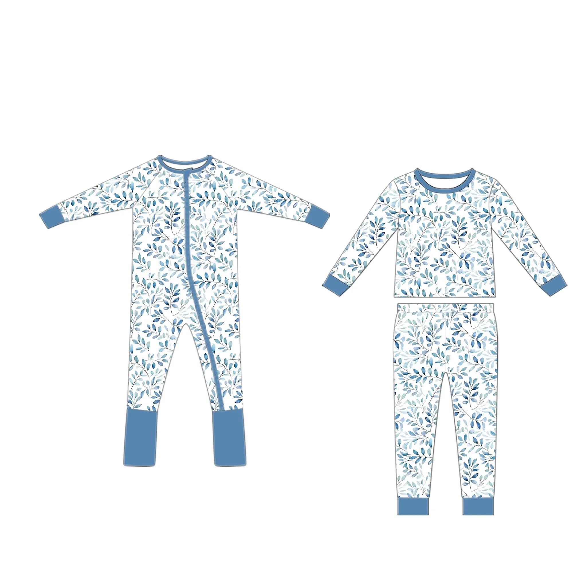 Dusty Blue Floral Convertible Romper