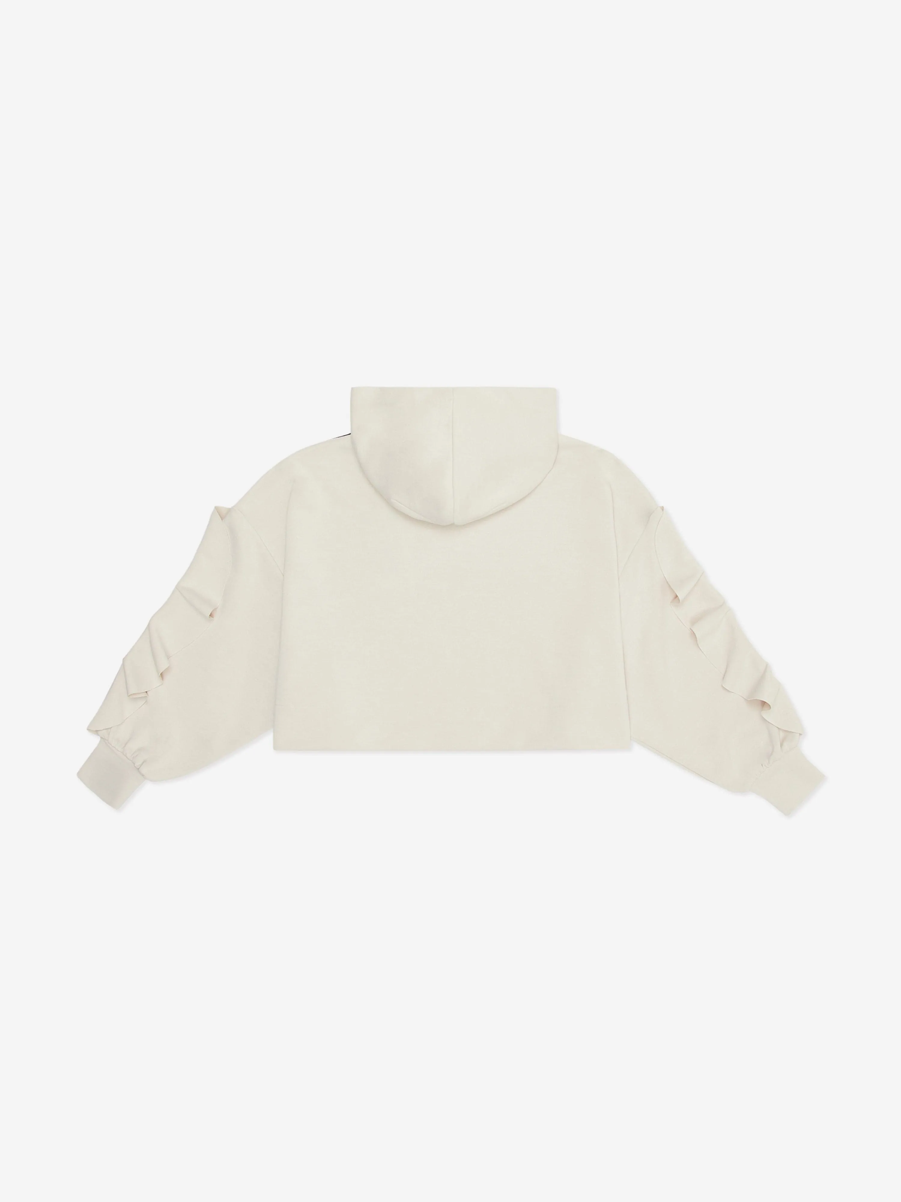 EA7 Emporio Armani Girls Wide Fit Cropped Hoodie Beige