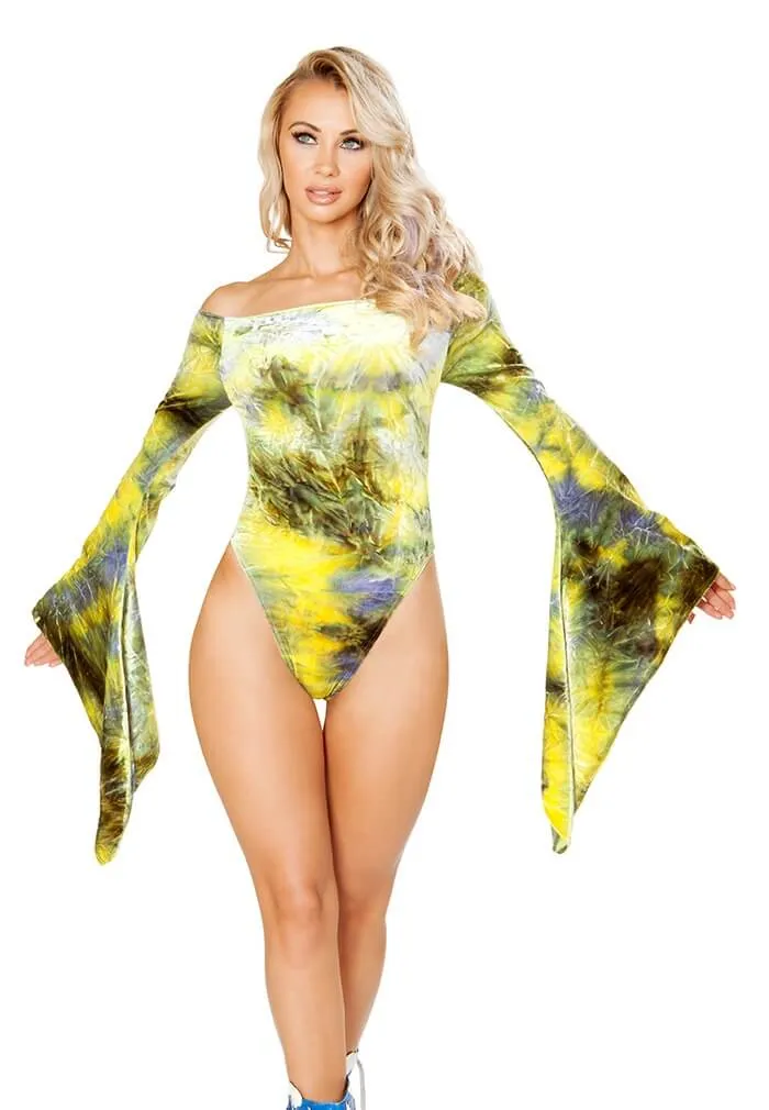 Earth And Olive Tie Dye Gypsy Bodysuit